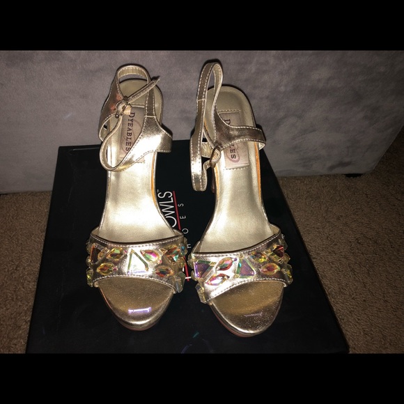 Gold Jewel Heels - Picture 4 of 4